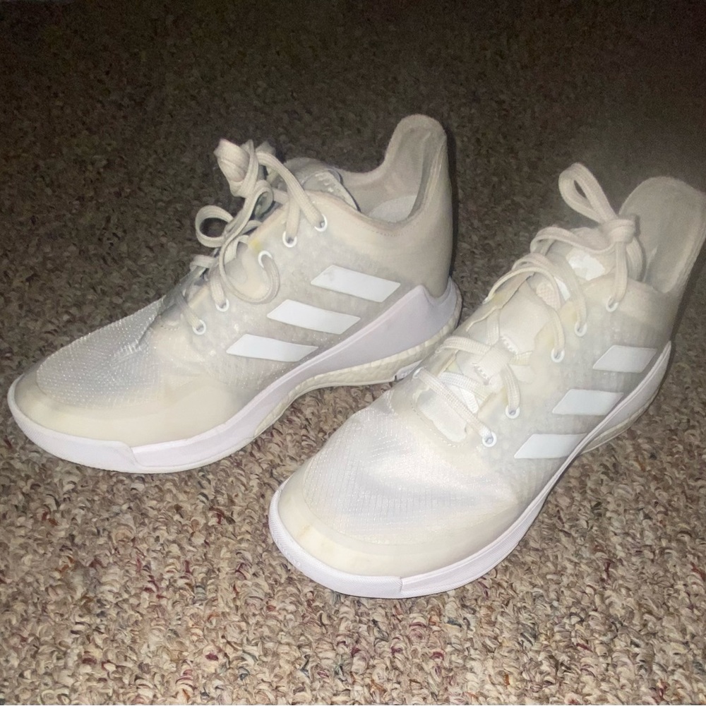 volleyball shoes, adidas, good condition, barley worn, reflective details